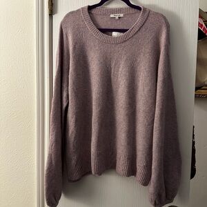 Madewell Payton Pullover Sweater in Coziest Yarn Heather Lilac Size XL